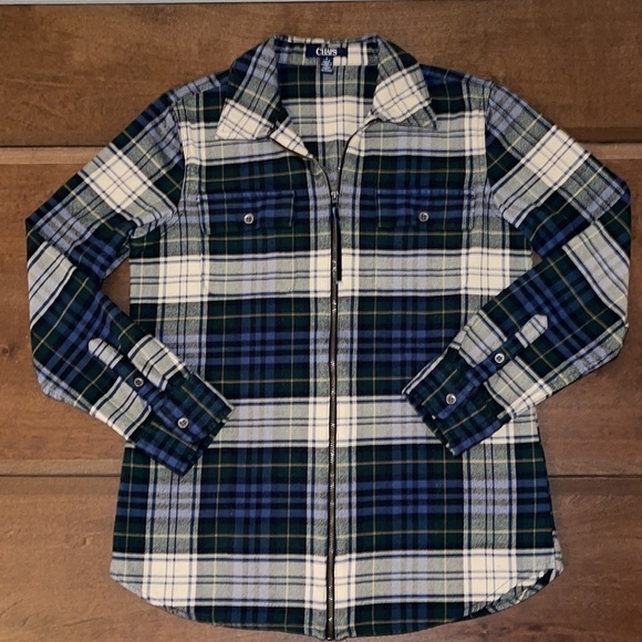 Chaps Tops - CHAPS Tartan 💯 Cotton Shacket Sz. MD